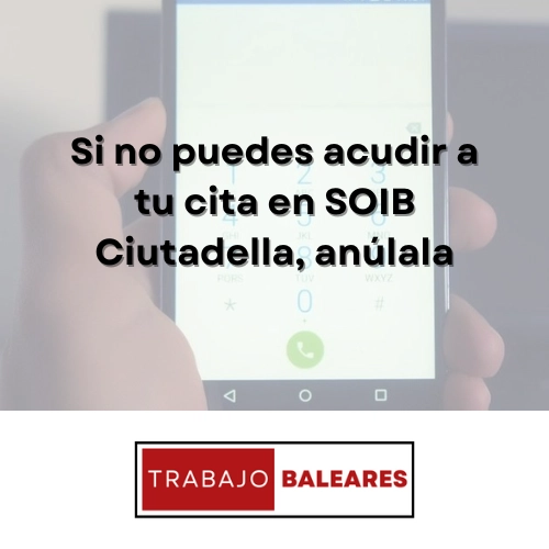 Anular cita previa SOIB Ciutadella