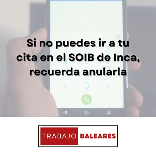 Anular cita previa SOIB Inca